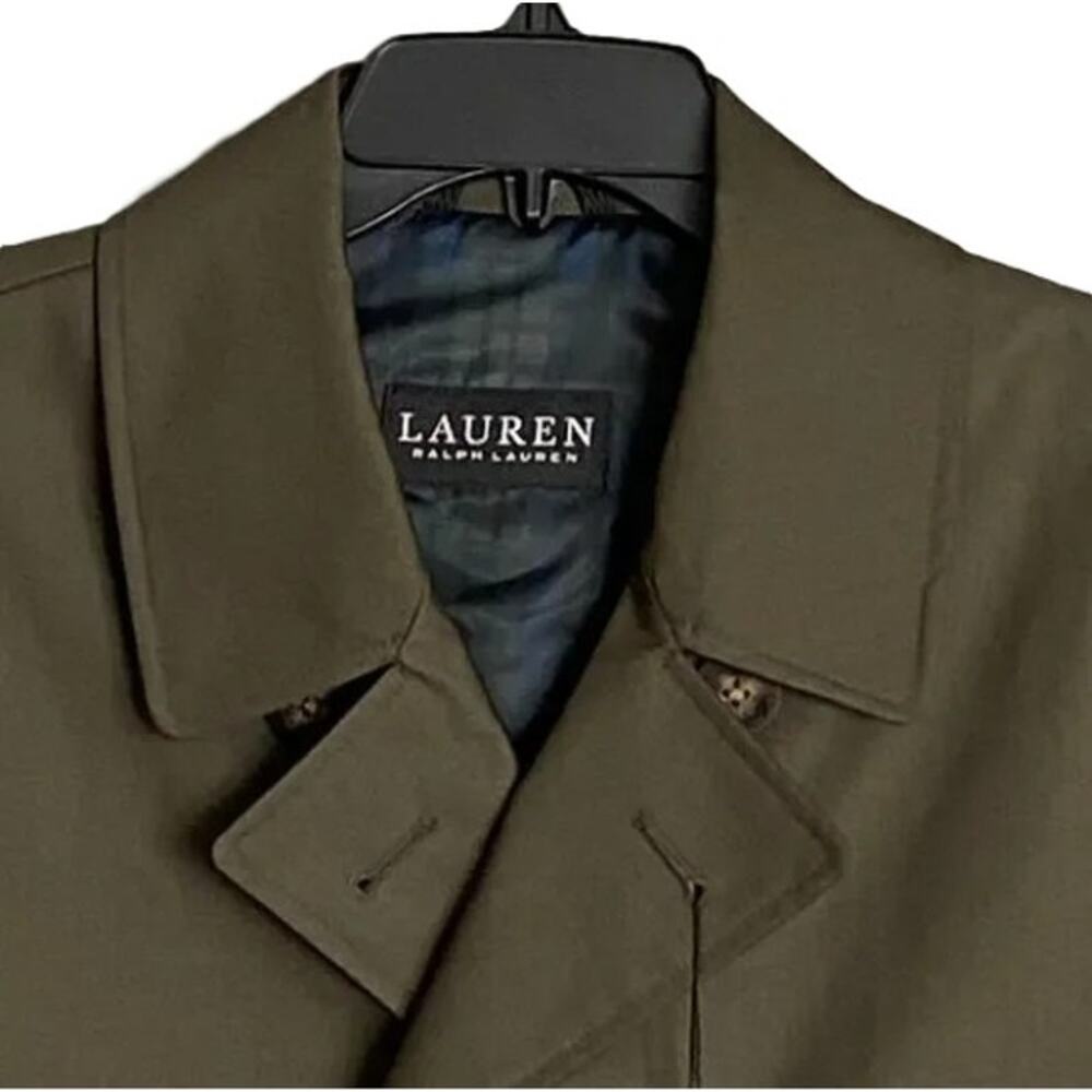 Lauren Ralph Lauren Coat Men's 40S All-Weather Coat Double-Breasted Olive NEW - Picture 3 of 12